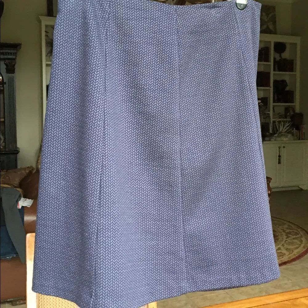 BLUE TWEED Midi Flare Skirt!